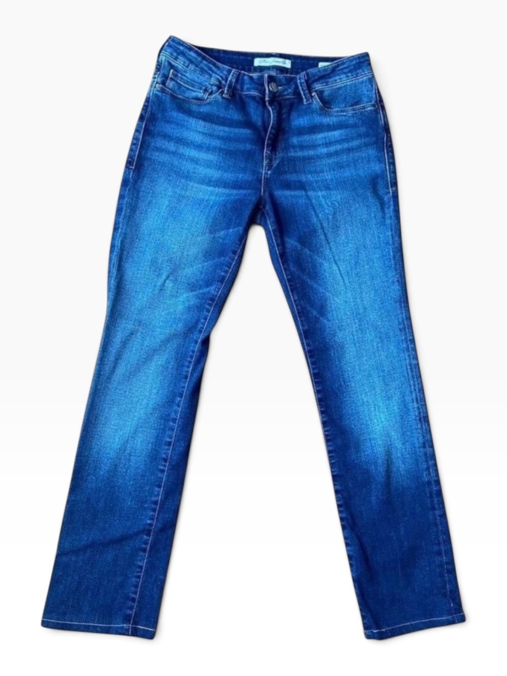 Mavi Kendra mid-high-rise straight leg medium blue wash stretchy denim size 28